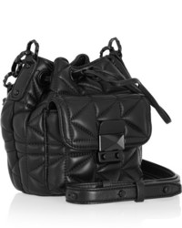 Karl Lagerfeld Kkuilted Mini Leather Shoulder Bag