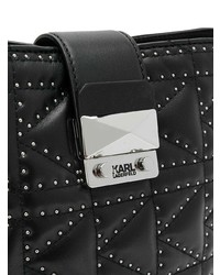Karl Lagerfeld Kkuilted Studs Bucket Bag