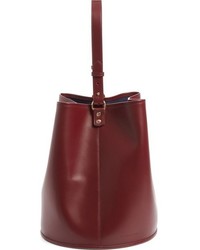 Creatures of Comfort Large Calfskin Leather Bucket Bag Red