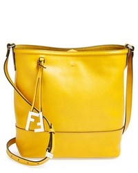 Fendi Leather Bucket Crossbody Bag