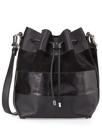 Proenza Schouler Leather Python Paneled Bucket Bag