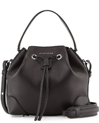 Givenchy Lucrezia Waxy Leather Bucket Bag Black