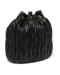 Miu Miu Matelass Leather Bucket Bag