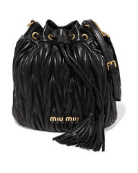 Miu Miu Matelass Leather Bucket Bag