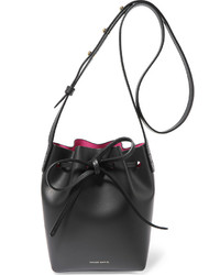 Mansur Gavriel Mini Mini Leather Bucket Bag Black