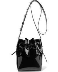 Mansur Gavriel Mini Mini Patent Leather Bucket Bag Black