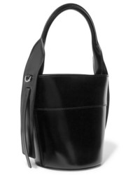 Prada Overture Embossed Glossed Leather Bucket Bag
