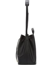 Pb 0110 Black Leather Bucket Bag