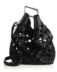 3.1 Phillip Lim Quill Cutout Leather Bucket Bag