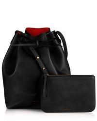 Mansur Gavriel Red Lined Leather Bucket Bag