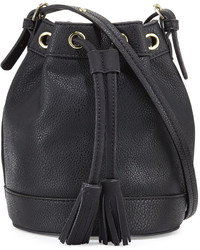 Neiman Marcus Side Tassel Small Bucket Bag Black