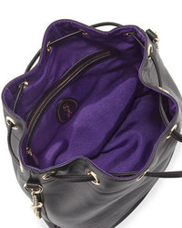 Sarah Jessica Parker Sjp By Madison Leather Bucket Bag Black