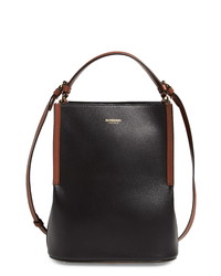 Burberry Small Peggy Bicolor Leather Bucket Bag