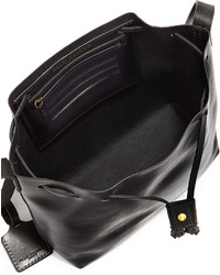 Kelsi Dagger Wythe Leather Bucket Bag Black
