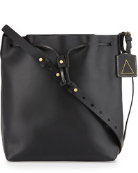Kelsi Dagger Wythe Leather Bucket Bag Black