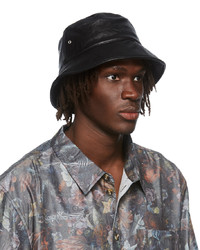 Han Kjobenhavn Black Faux Leather Bucket Hat