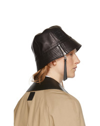 Loewe Black Leather Bucket Hat