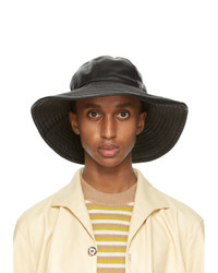 Marni Black Leather Bucket Hat
