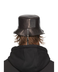 Loewe Black Leather Fisherman Bucket Hat