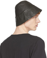 FREI-MUT Green Leather Selim Bucket Hat
