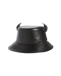 Givenchy Leather Bucket Hat With Horns