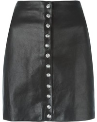 Versus Buttoned Leather Skirt