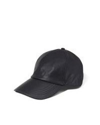 Express Leather Baseball Hat Black