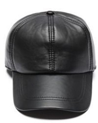 GUESS Faux Leather Baseball Cap