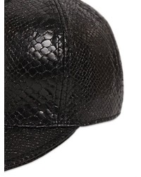 Stella McCartney Snake Embossed Faux Leather Baseball Hat