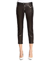 Black Leather Capri Pants