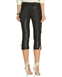 Isabel Marant Cleavon Lace Up Stretch Leather Skinny Pants
