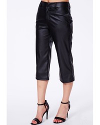 Missguided Katriane Faux Leather Cropped Trousers