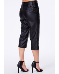 faux leather capri pants