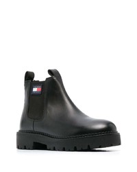 Tommy Jeans 40mm Logo Patch Leather Boots