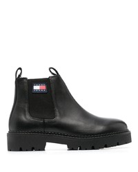 Tommy Jeans 40mm Logo Patch Leather Boots