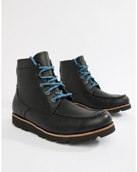 UGG Agnar Leather Lace Up Boots In Black