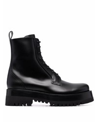 Valentino Garavani Ankle Length Lace Up Boots