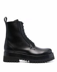 Valentino Garavani Ankle Length Lace Up Boots