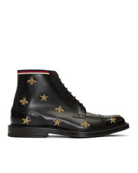 Gucci Black Beyond Lace Up Boots