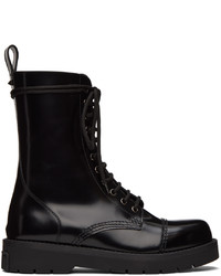 Valentino Garavani Black Camden Combat Boots