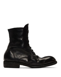 Guidi Black Classic Lace Up Boots