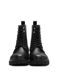 VERSACE JEANS COUTURE Black Combat Boots