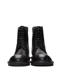 Ann Demeulemeester Black Combat Lace Up Boots