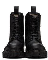 Dolce & Gabbana Black Hardware Lace Up Boots