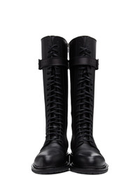 Ann Demeulemeester Black High Combat Boots