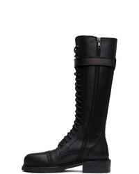 Ann Demeulemeester Black High Combat Boots
