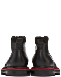 Isaia Black Hiker Lace Up Boots