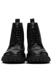 Kenzo Black K Mount Lace Up Boots