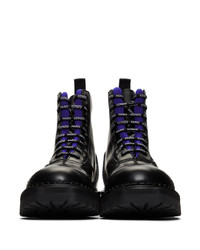 Kenzo Black Kamden Lace Up Boots