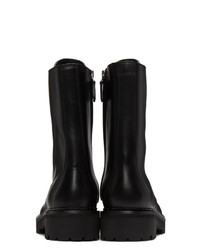 Moschino Black Lace Up Ankle Boots